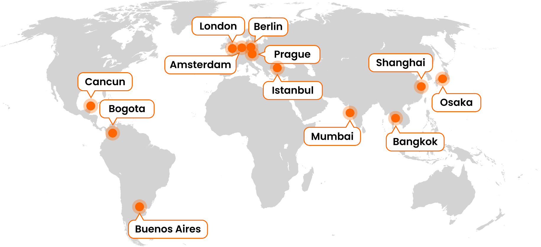 Devcon events on world map